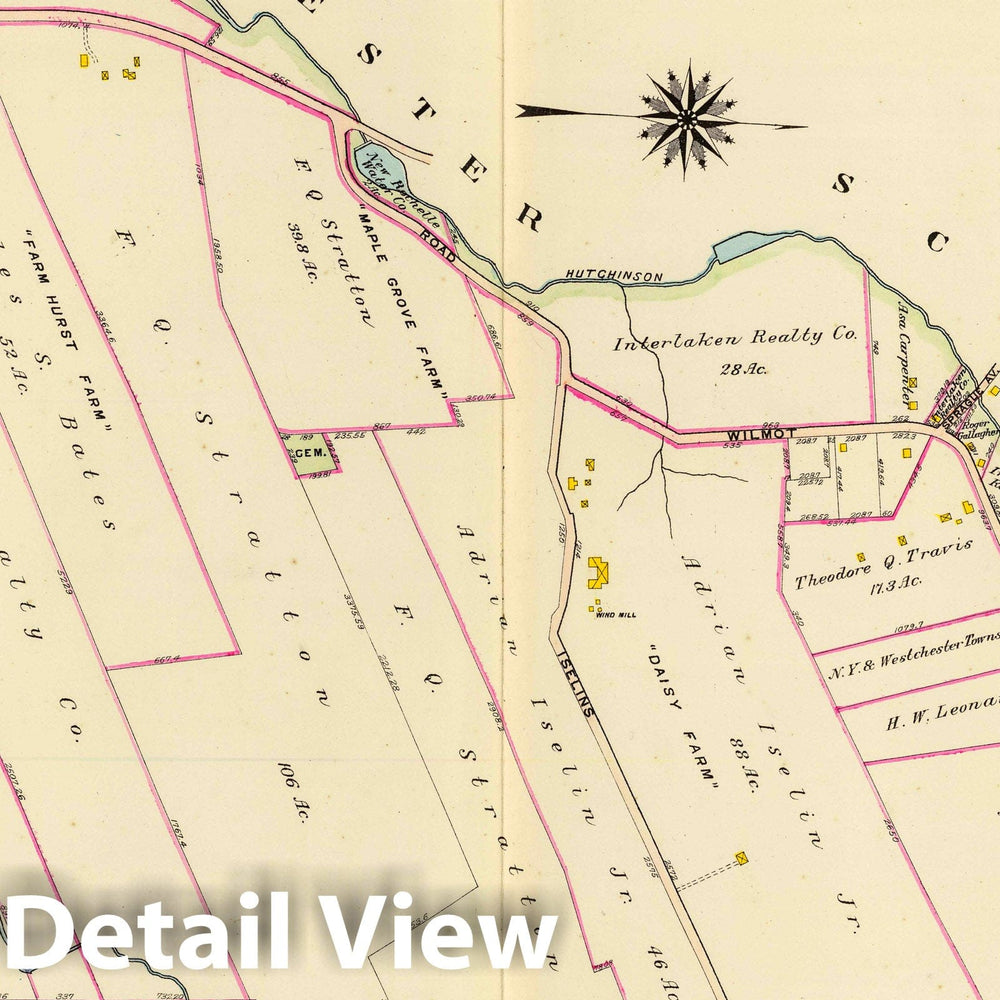 Historic Map : 1910 New Rochelle Ward 3, New York v1 - Vintage Wall Art