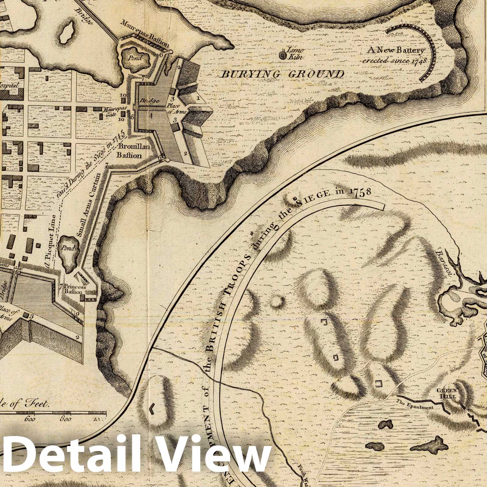 Louisbourg and Gabarus Bay, Nova Scotia - Nautical Chart, 1758 - Historical Map Print