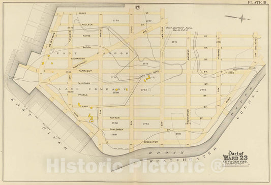 Historic Map : City Atlas - 1893 18, Ward 23. - Vintage Wall Art