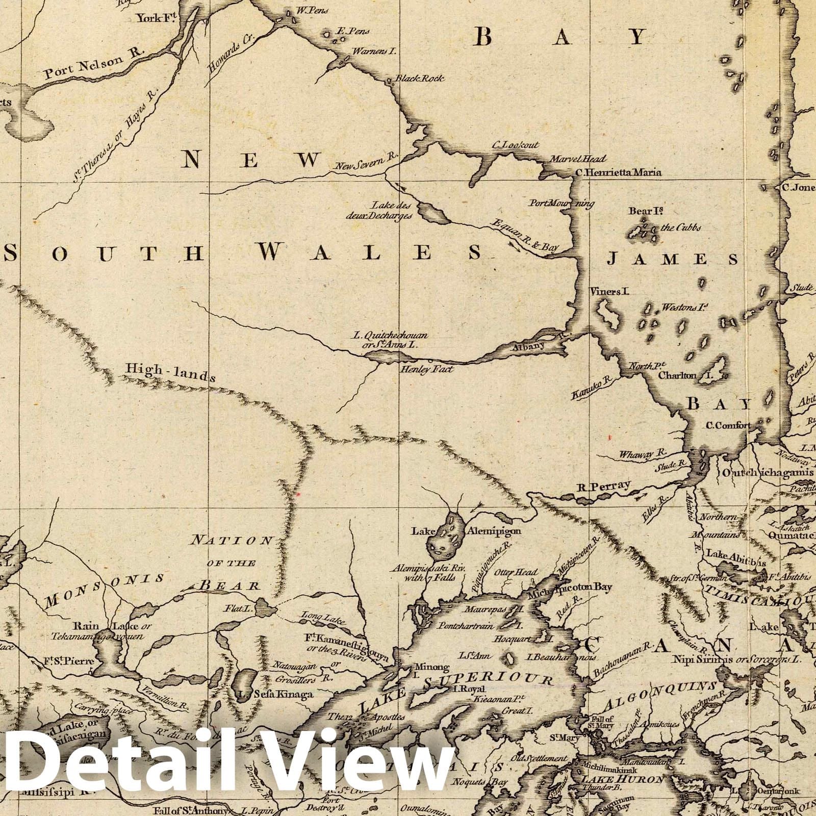 Canada and Northern Louisiana - Climate Map, 1760 - Historical Map Print