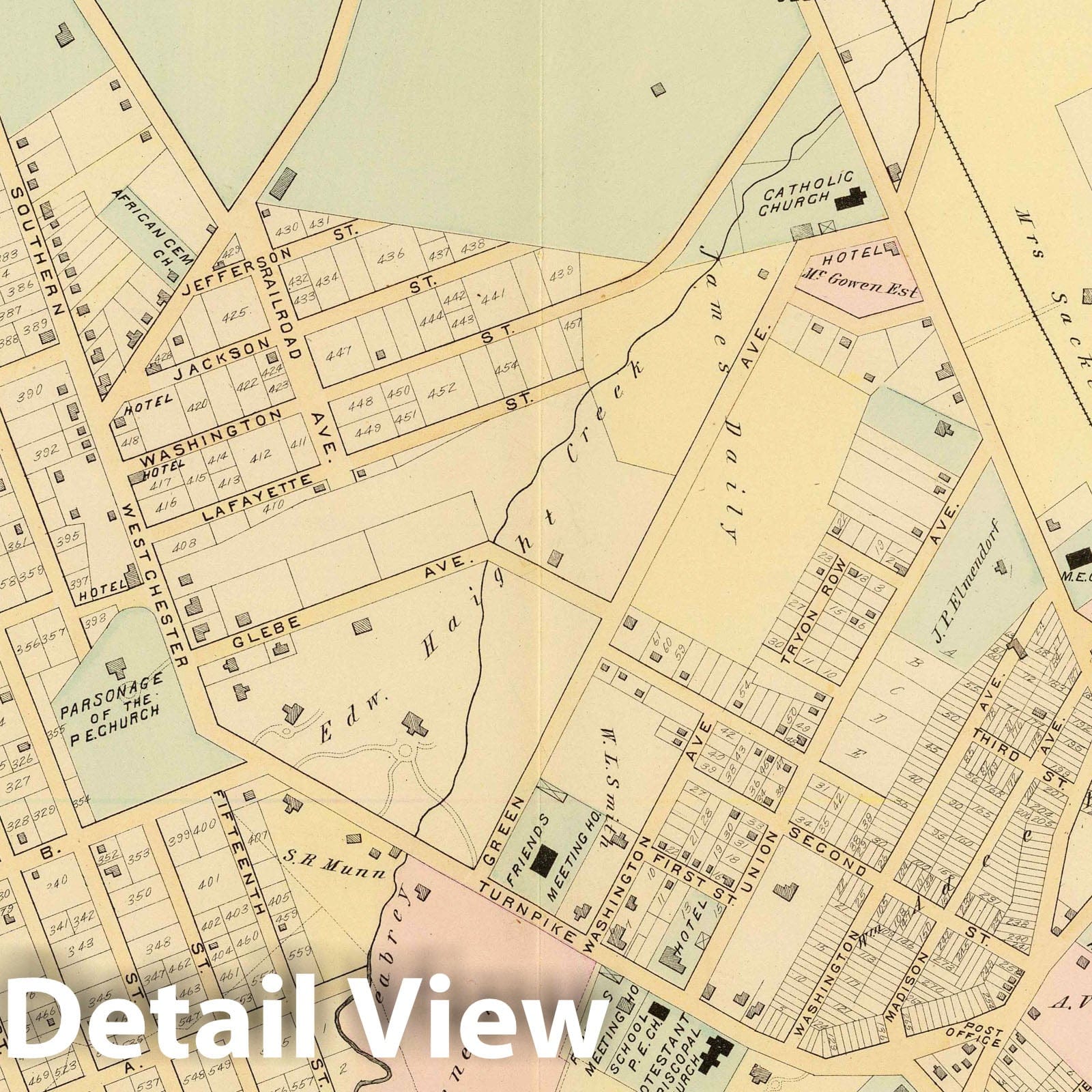 Unionport and West Chester, Bronx, New York - Railroad Map, 1881