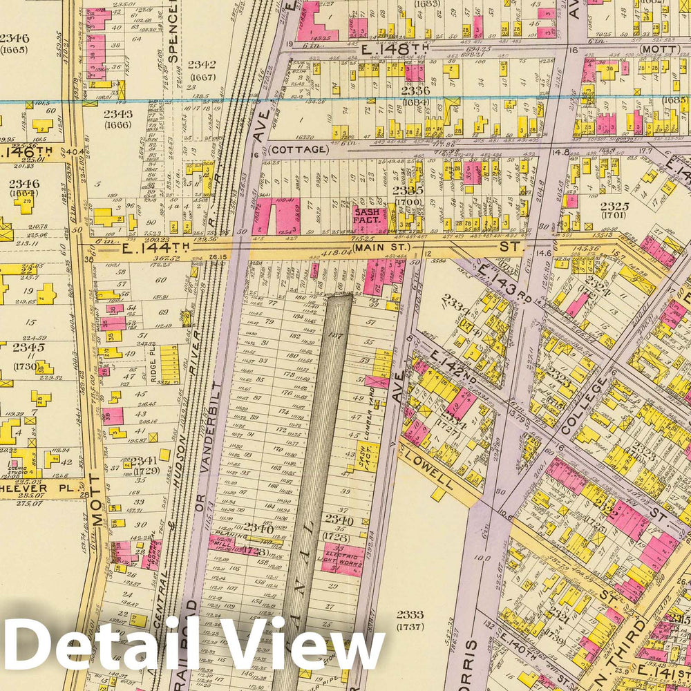 Historic Map : City Atlas - 1893 5, Ward 23. - Vintage Wall Art