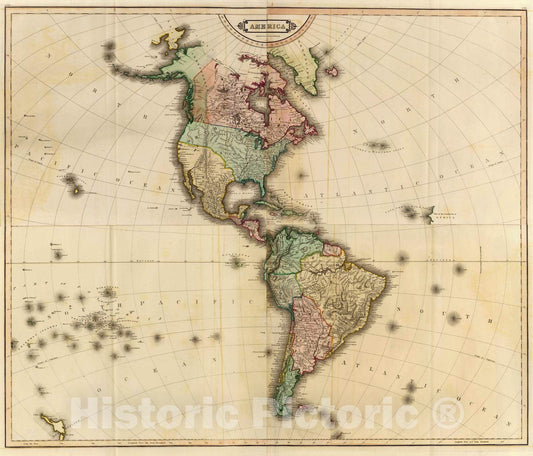 Historic Wall Map : 1831 Composite: America. - Vintage Wall Art