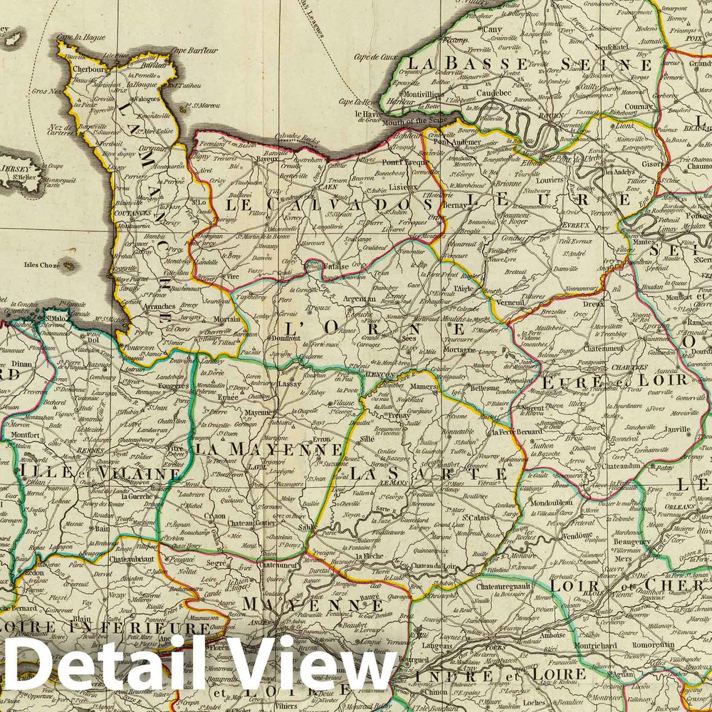 Historic Map : 1802 N.W. France. - Vintage Wall Art