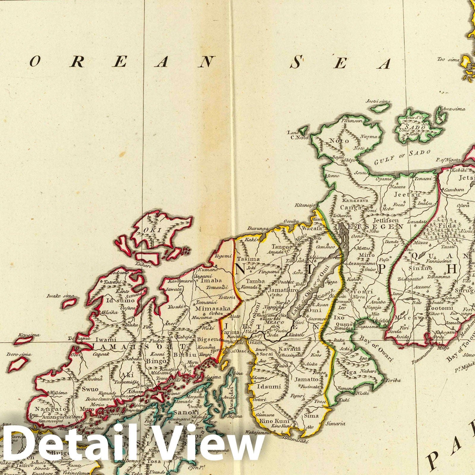 Japan and Korea, 1794 - Hand-Colored Historical Map Print