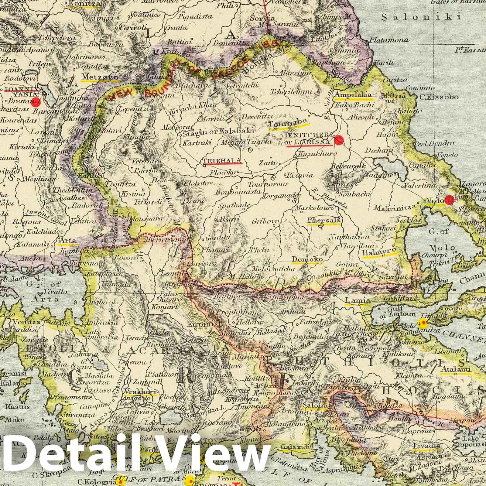 Turkey in Europe and Northern Greece - Railroad Map, 1883 - Letts's Popular Atlas