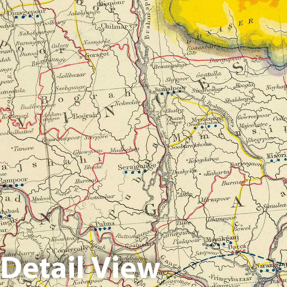 Historic Map : 1883 India 8. - Vintage Wall Art