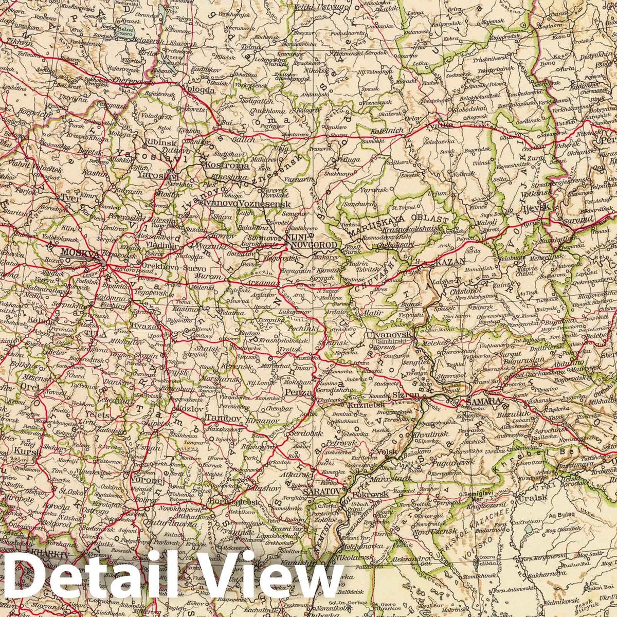 Russia 1929 Historical Map Print - Touring Club Italiano Atlas