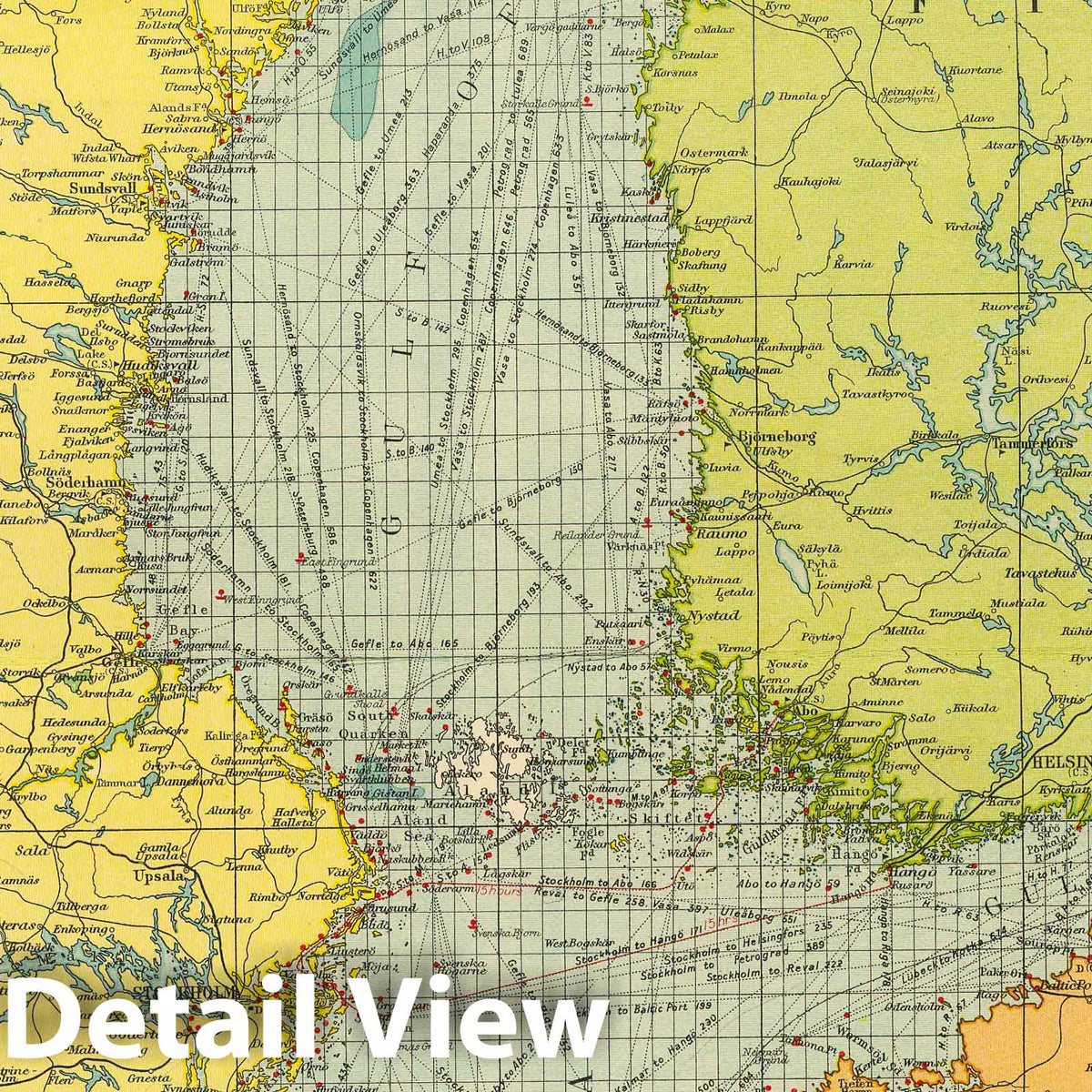 Baltic Sea - Nautical Chart, 1922 - Historical Map Print