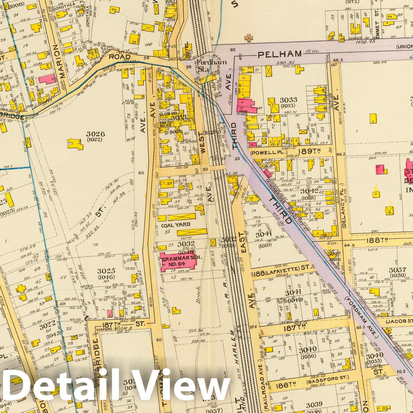 Ward 24 - Railroad Map, 1893 - Historical New York City Atlas Plate