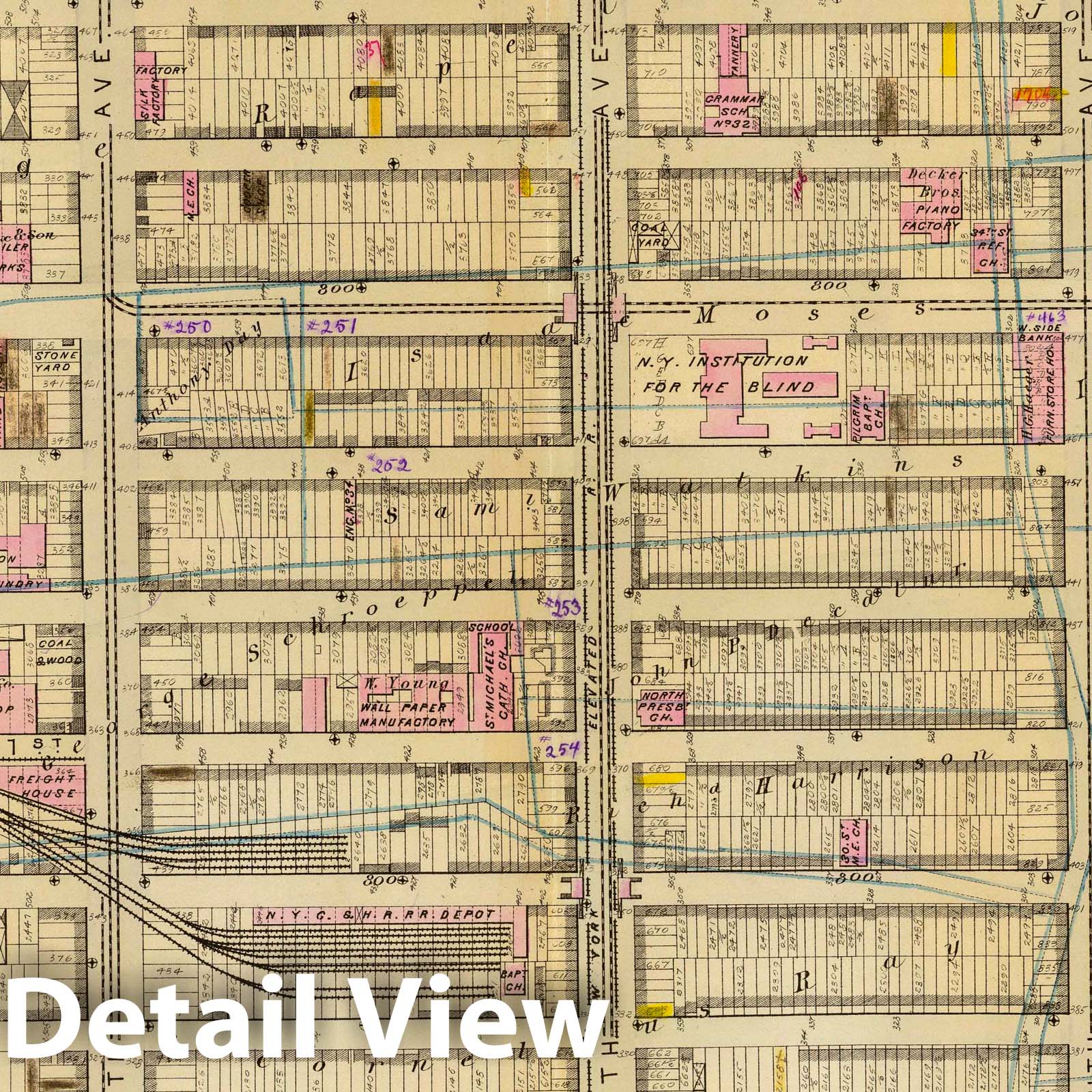 Ward 20, New York City - Manhattan, 1879 - Historical Map Print