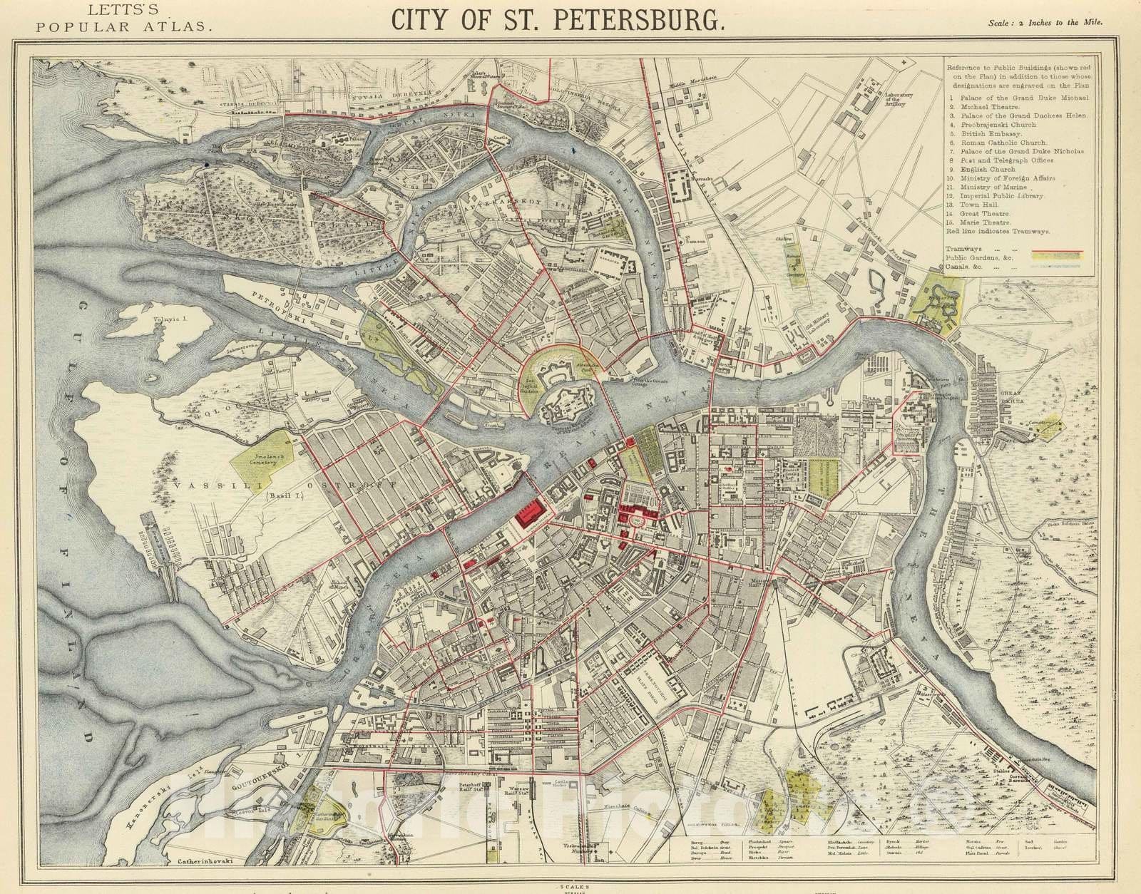 Historic Map : 1883 St. Petersburg. - Vintage Wall Art