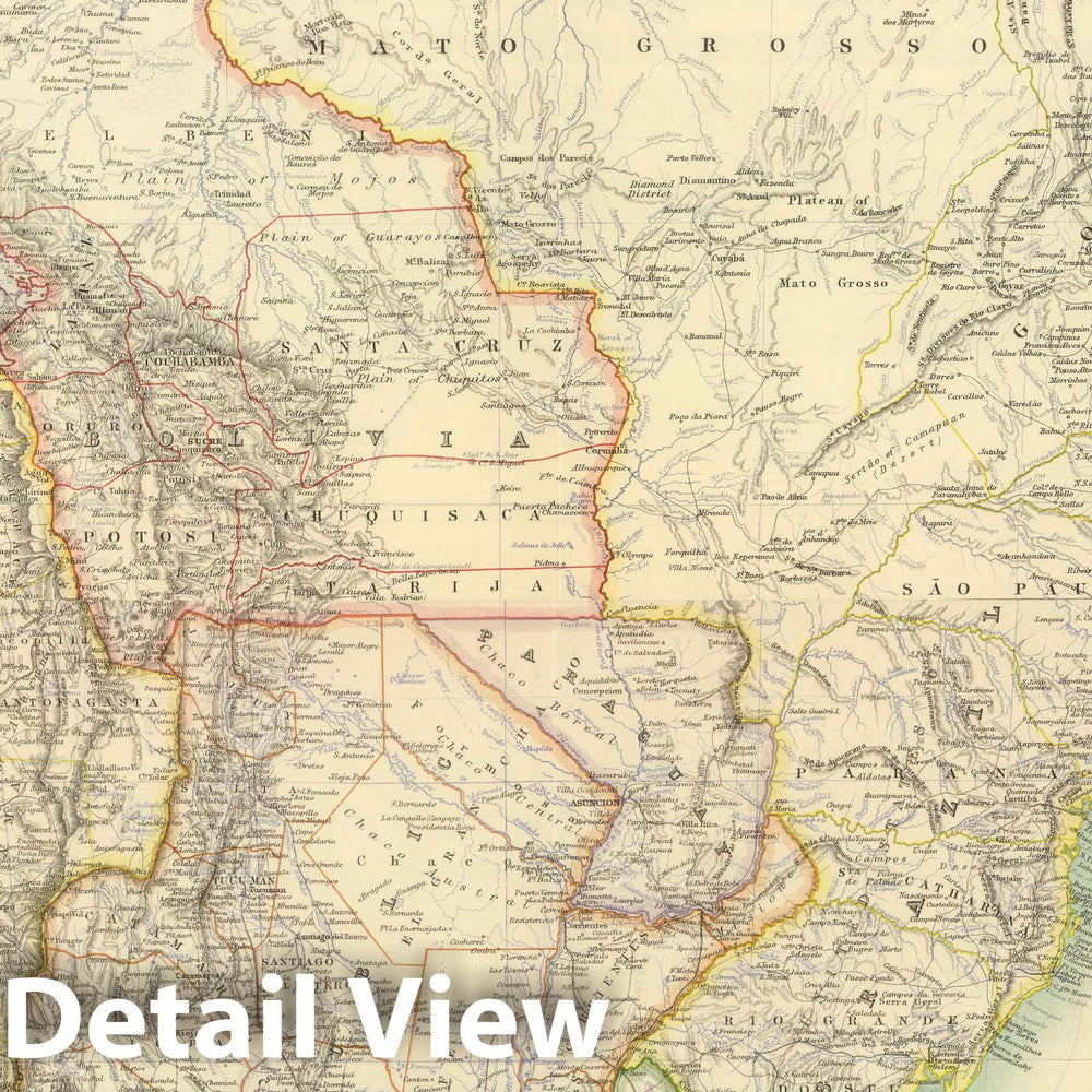 Historic Map : 1893 Composite: South America. - Vintage Wall Art