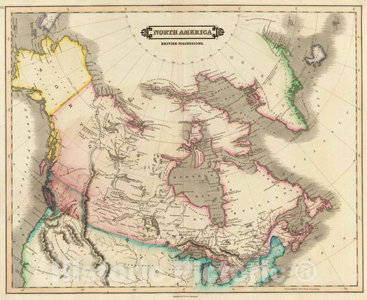 Historic Map : 1831 No. America British Possessions. - Vintage Wall Art