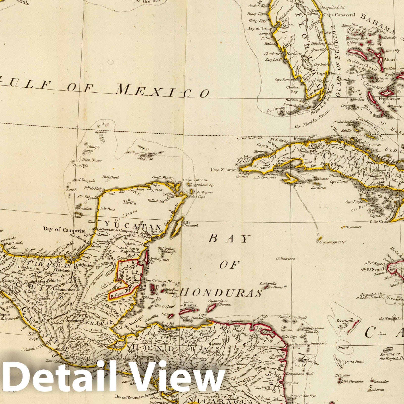 West Indies, Mexico, and Central America, 1794 - Historical Map Print