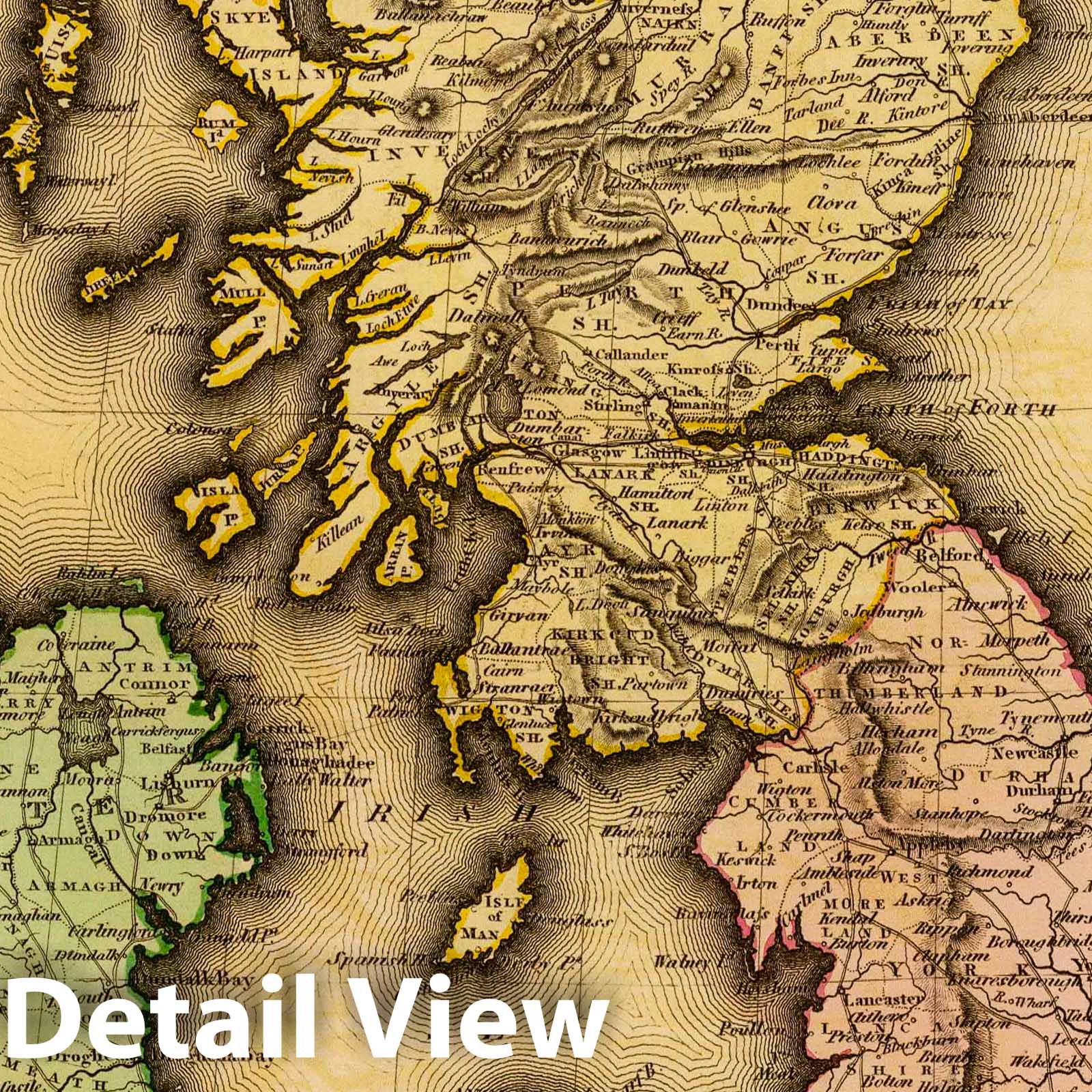 British Isles - Road Map, 1831 - Historical Map Print