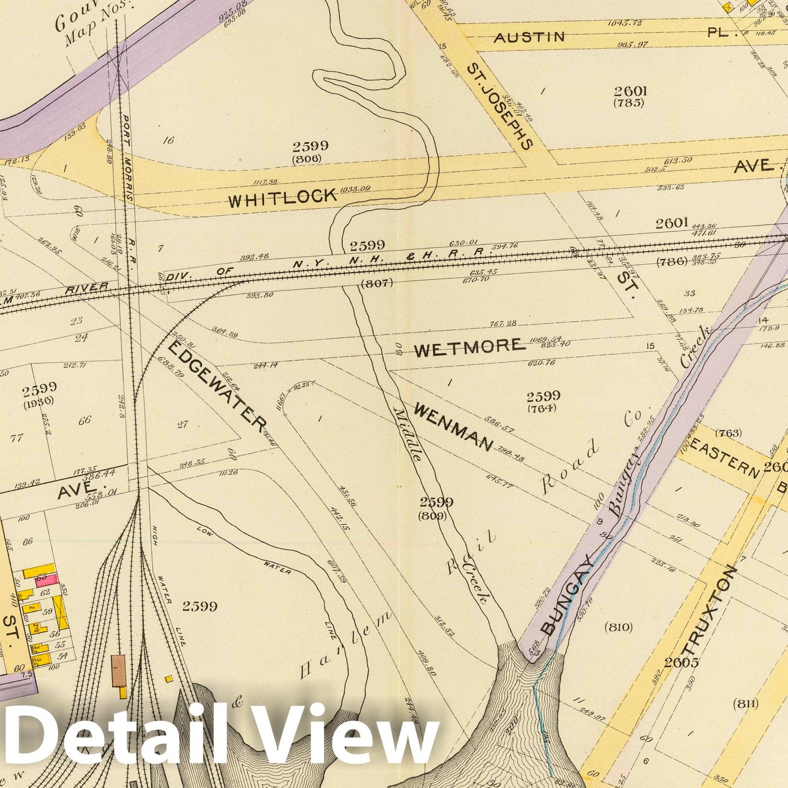 Ward 23 - Railroad Map, 1893 - New York City Historical Map Print