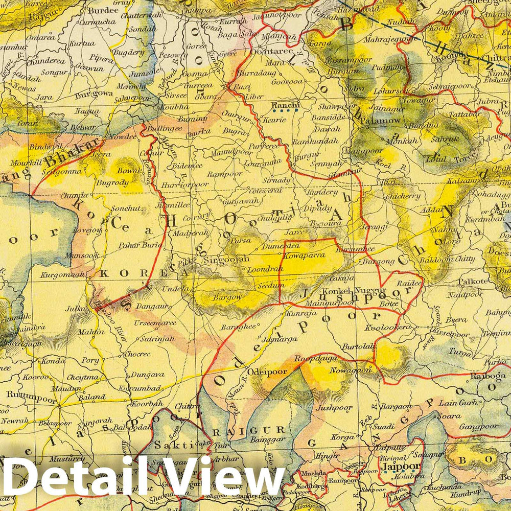 Historic Map : 1883 India 7. - Vintage Wall Art