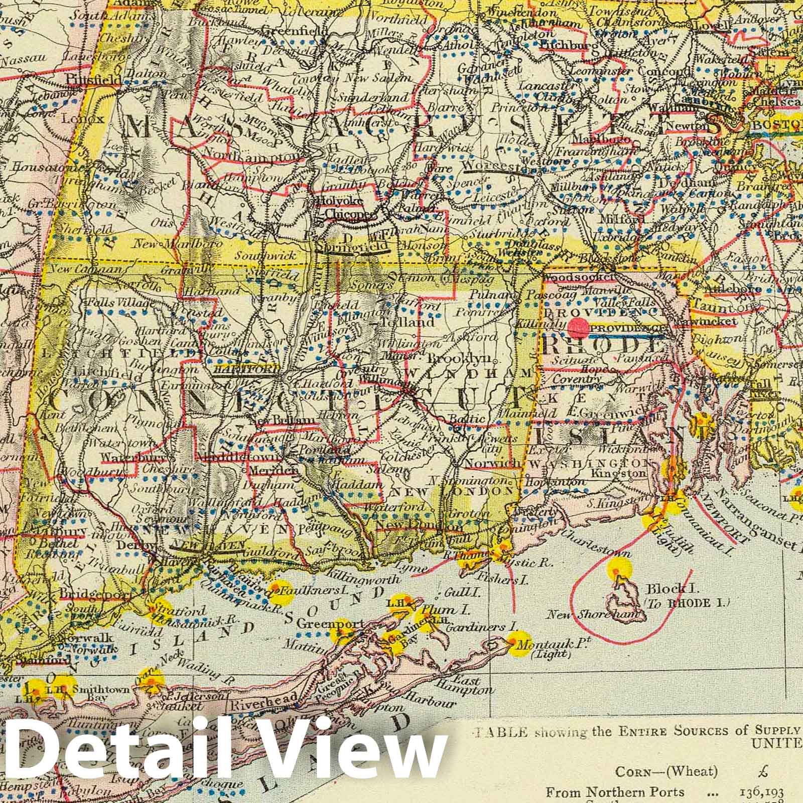 Eastern United States - No. 2, 1883 - Letts's Popular Atlas Map Print