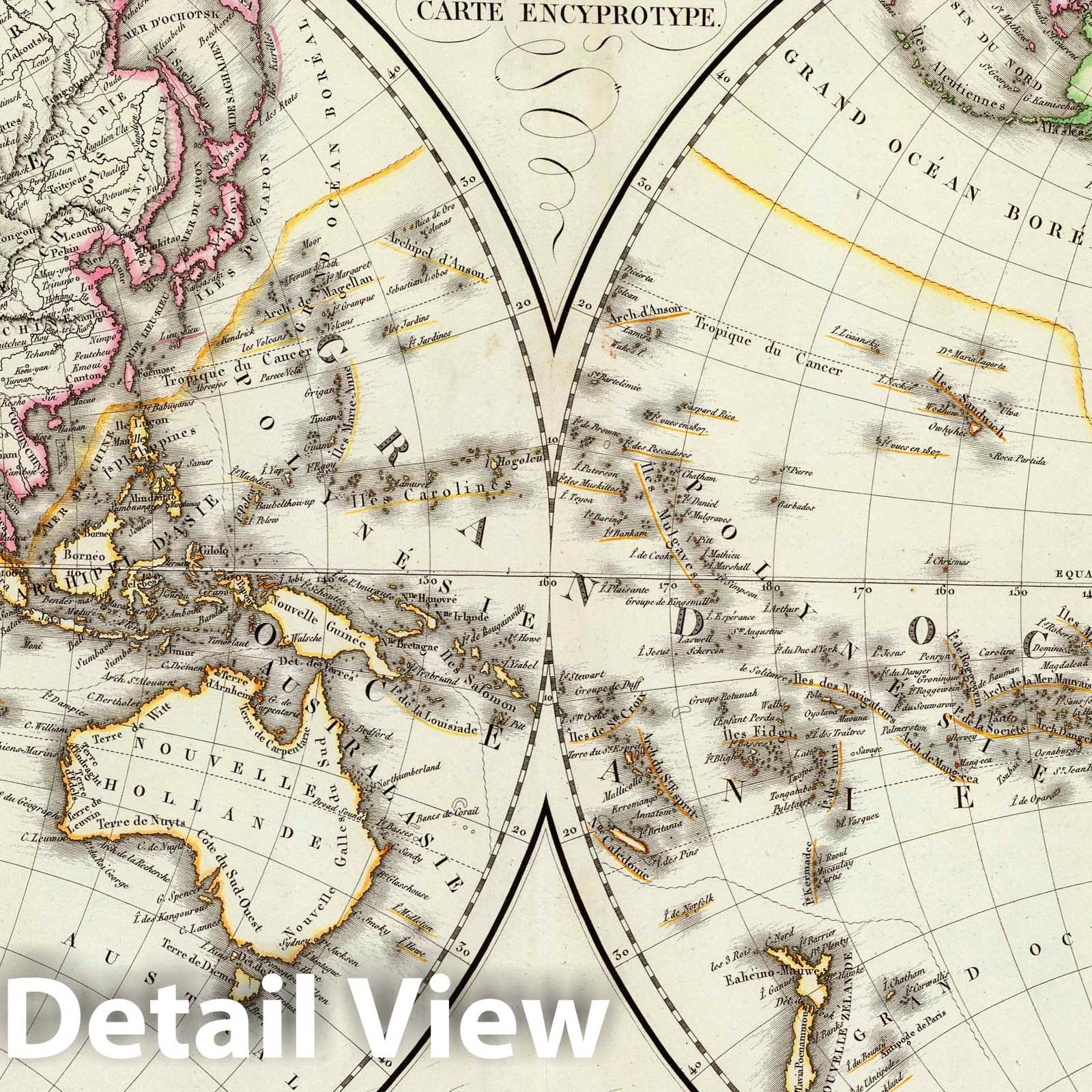 World Map 1816 - Historical Map Print by H. Brue