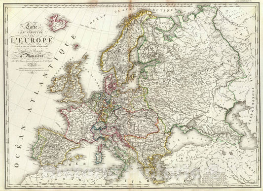 Historic Map : 1816 Europe. v1 - Vintage Wall Art