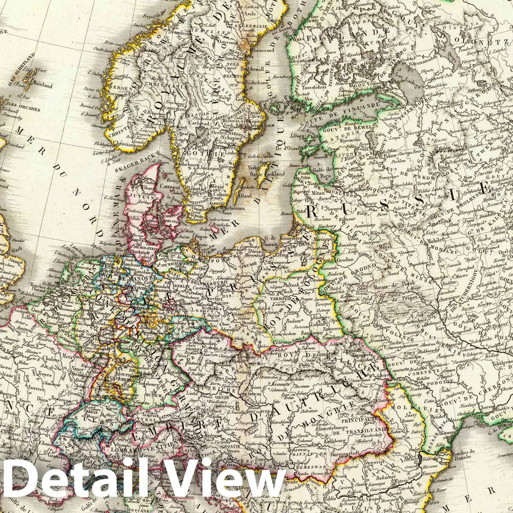 Historic Map : 1816 Europe. v1 - Vintage Wall Art