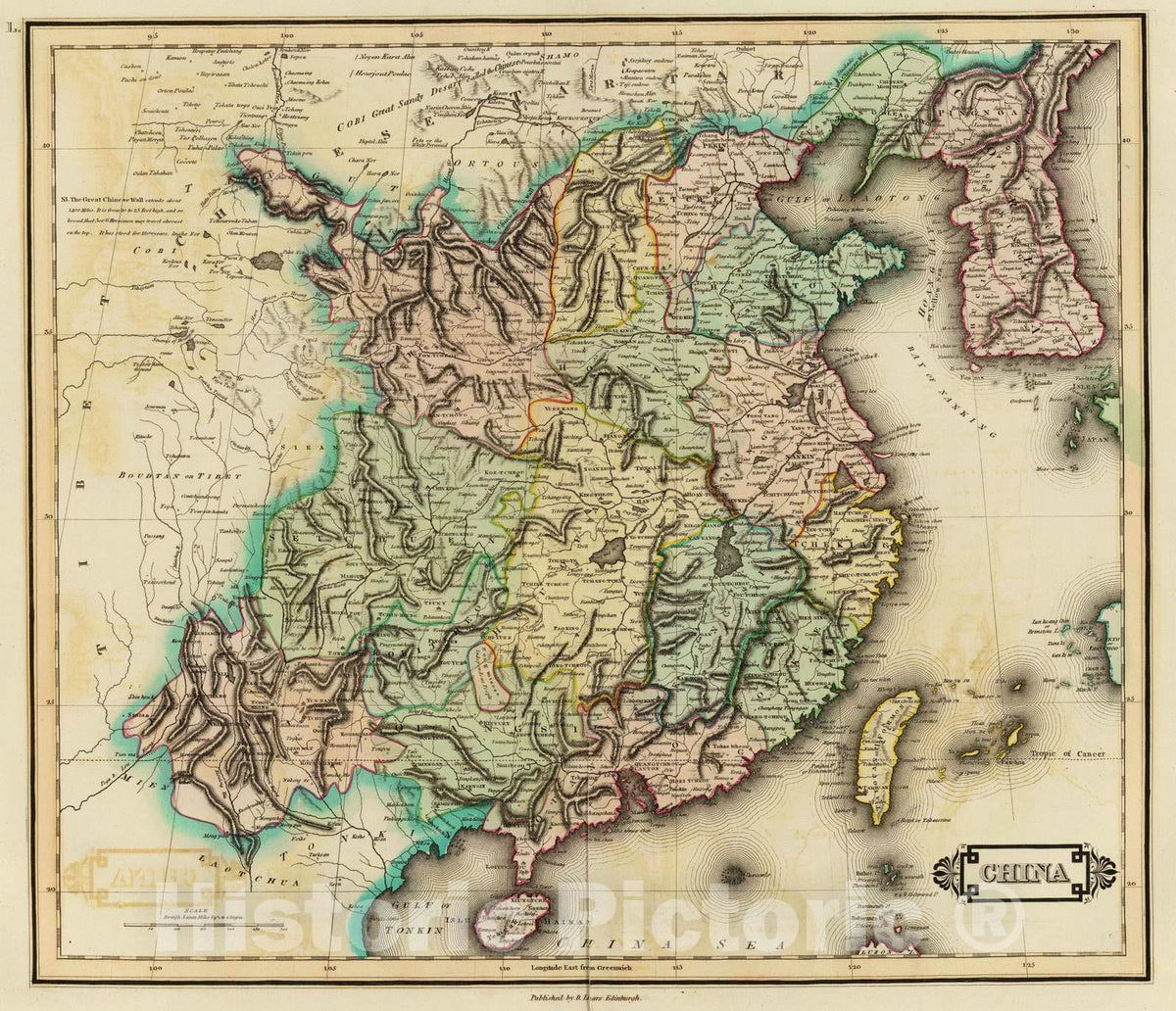 Historic Map : 1831 China. - Vintage Wall Art