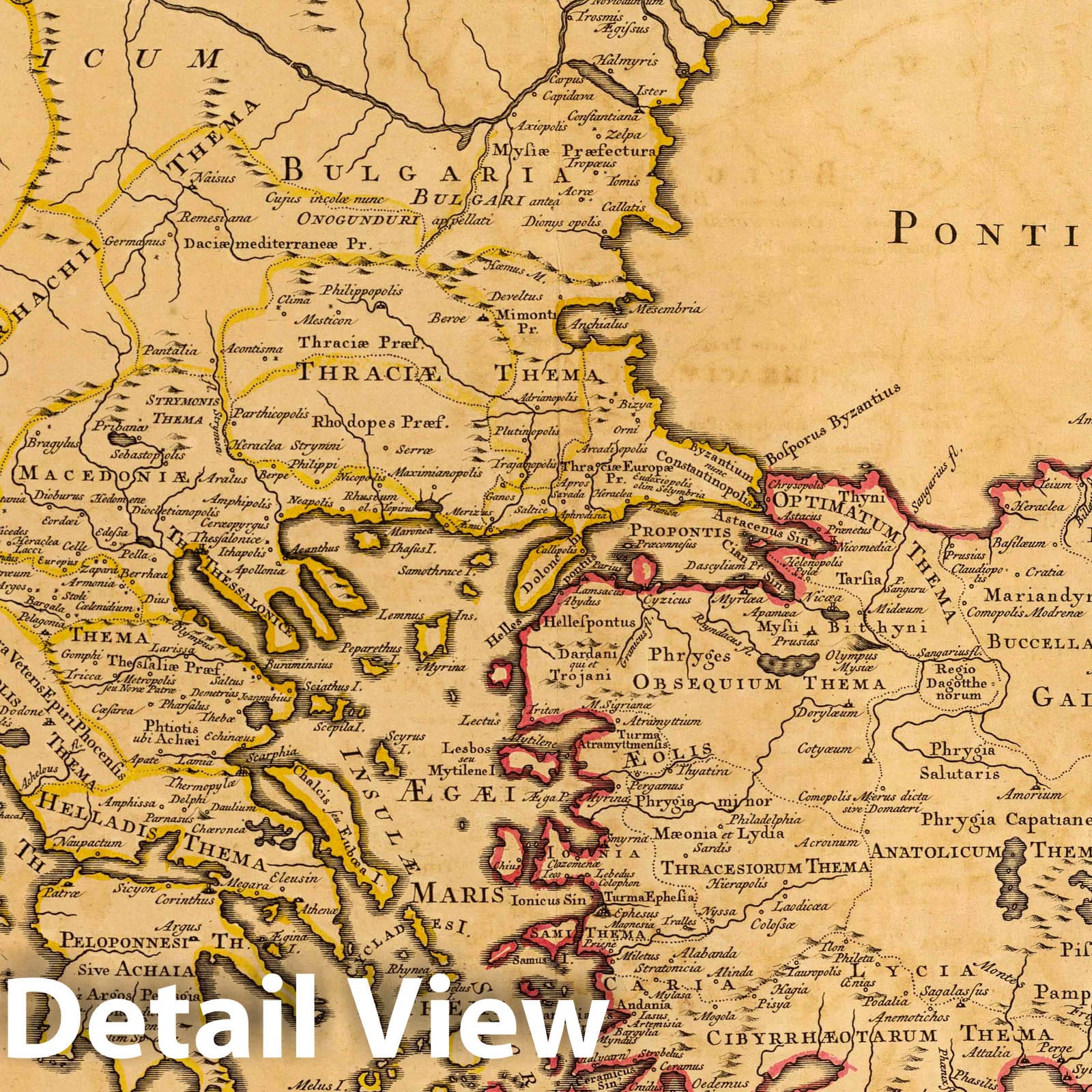 Roman Empire and Eastern Mediterranean, 1742 - Historical Map Print