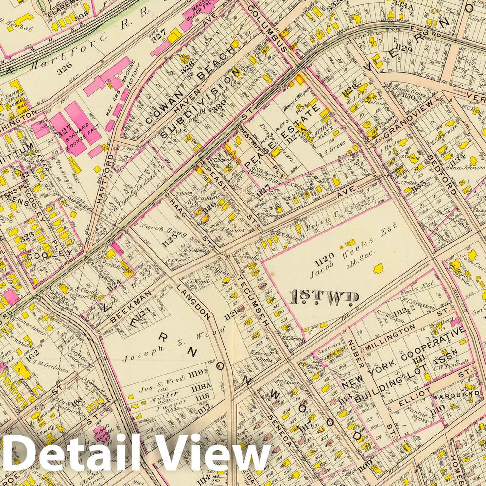 Historic Map : 1910 Mt. Vernon wards 1, 3, 5. - Vintage Wall Art