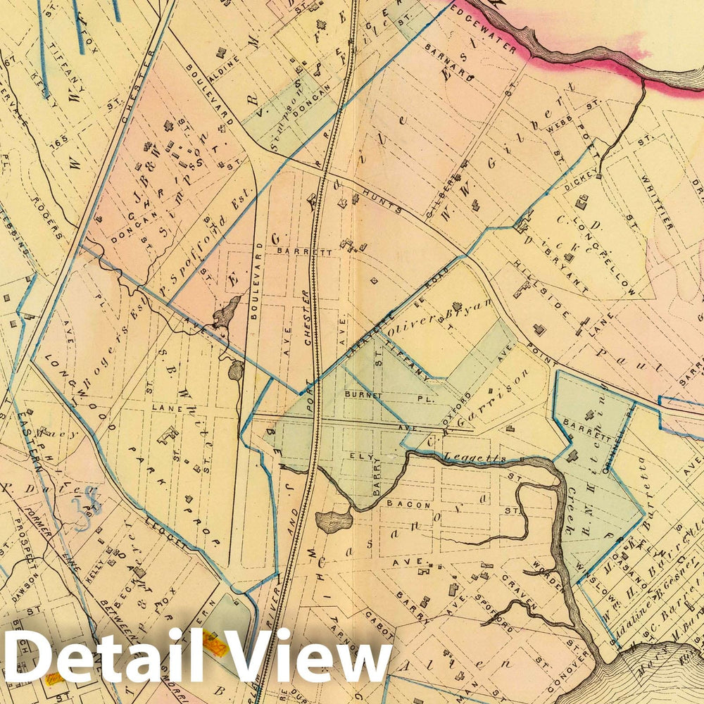 Historic Map : City Atlas - 1879 36. Ward 23. - Vintage Wall Art