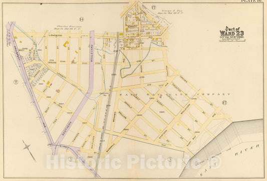 Historic Map : City Atlas - 1893 16, Ward 23. - Vintage Wall Art