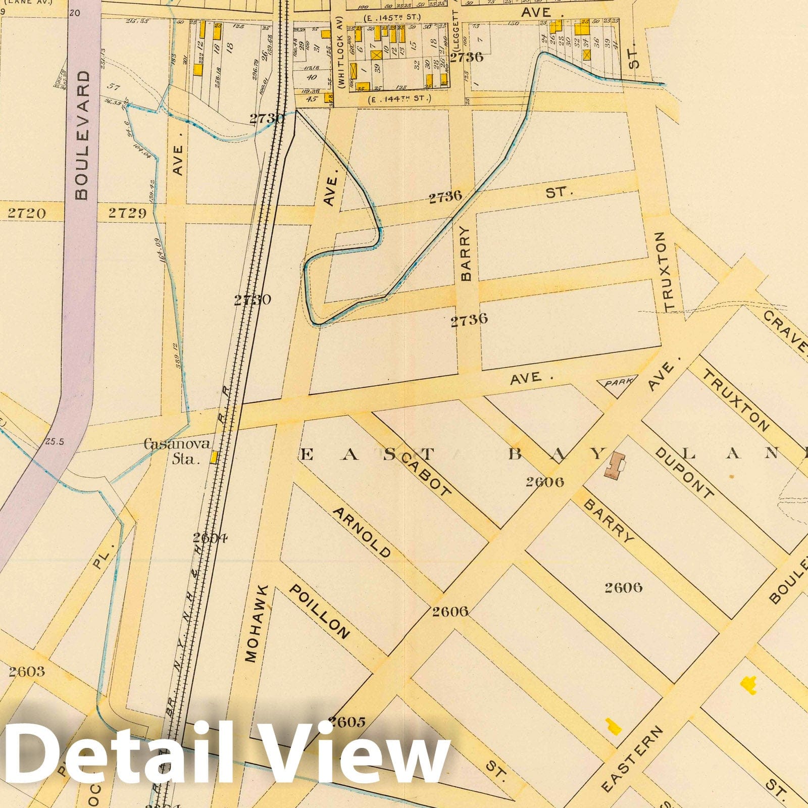 Ward 23 - Railroad Map, 1893 - Bromley Atlas New York City