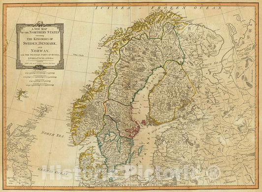 Historic Map : 1794 Northern States. - Vintage Wall Art