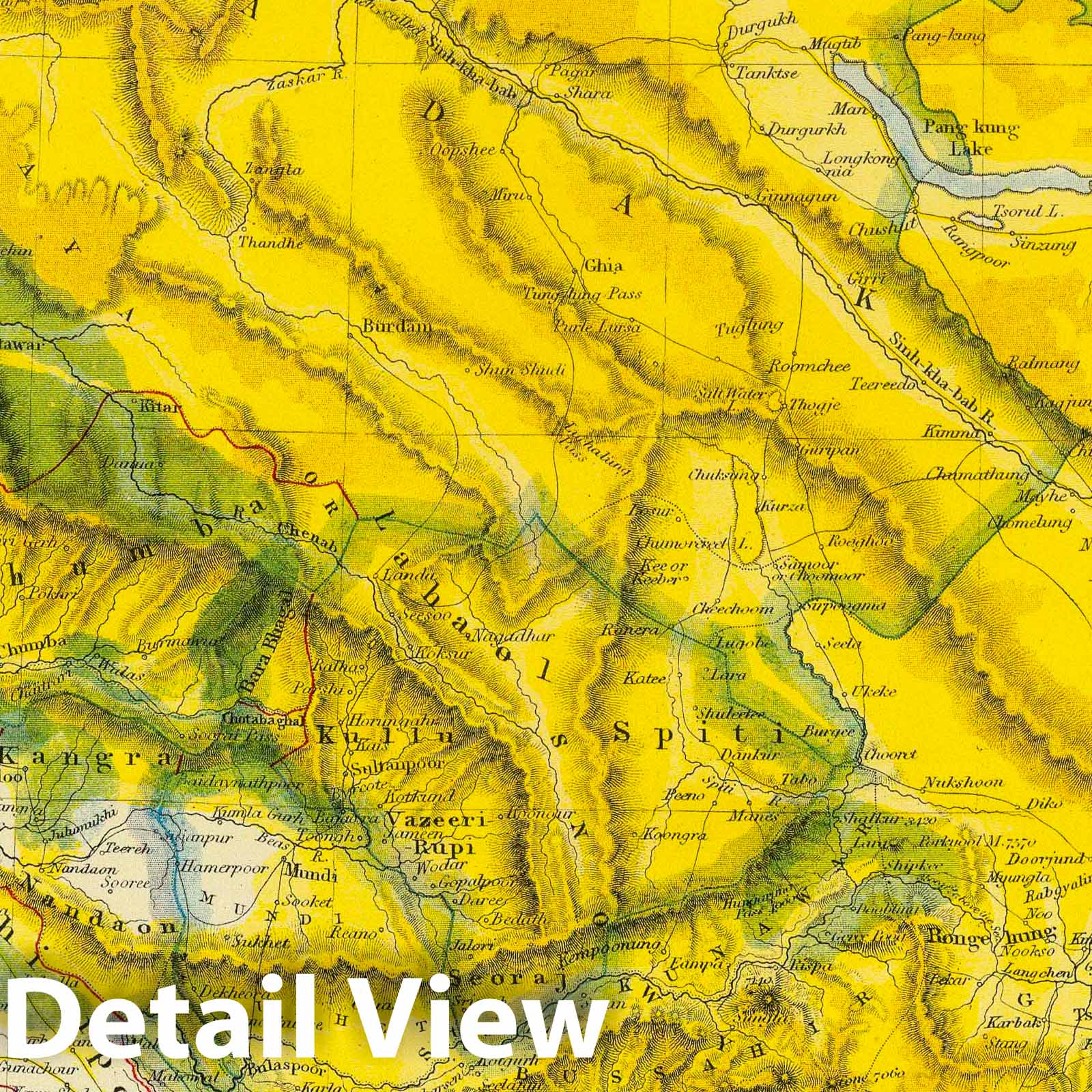 Kashmir, Ladakh, and Northern India - Plate No. 11, 1883 Historical Map Print
