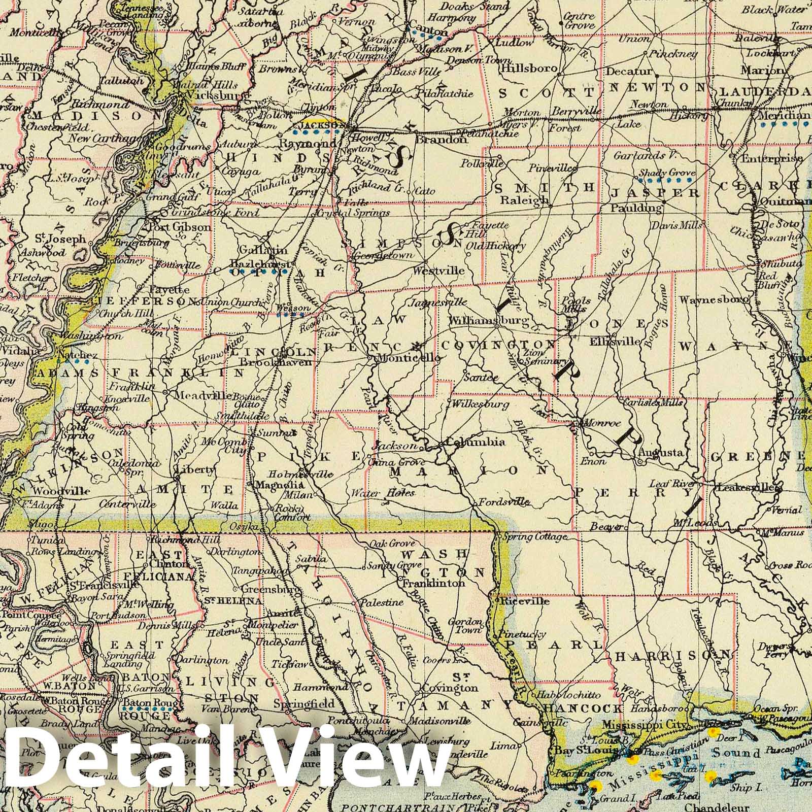 Eastern United States - No. 9, 1883 - Letts's Popular Atlas Historical Map Print