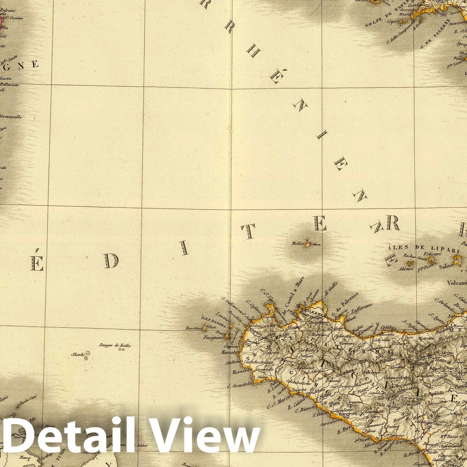 Italy, Switzerland, and Illyria - Road Map, 1826 - Historical Map Print