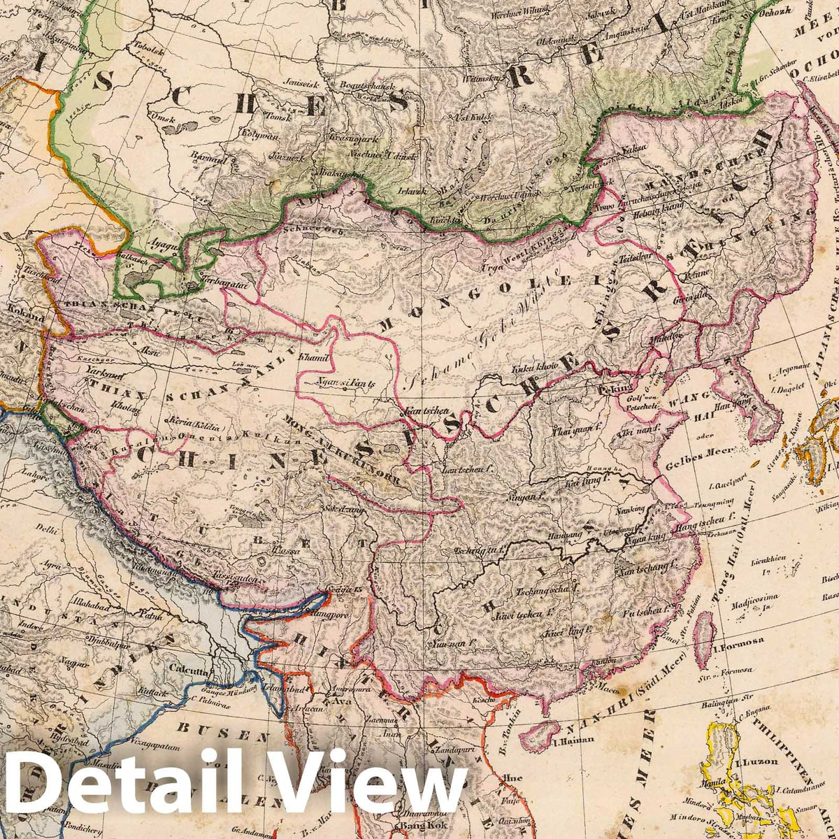 Asia, 1855 - Historical Map Print