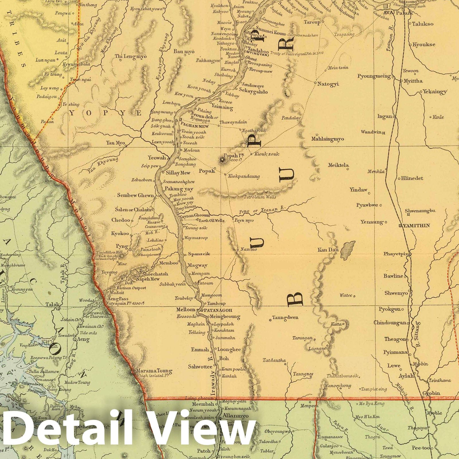 Burma and Adjacent Countries - Railroad Map, 1901 - Stanford's London Atlas