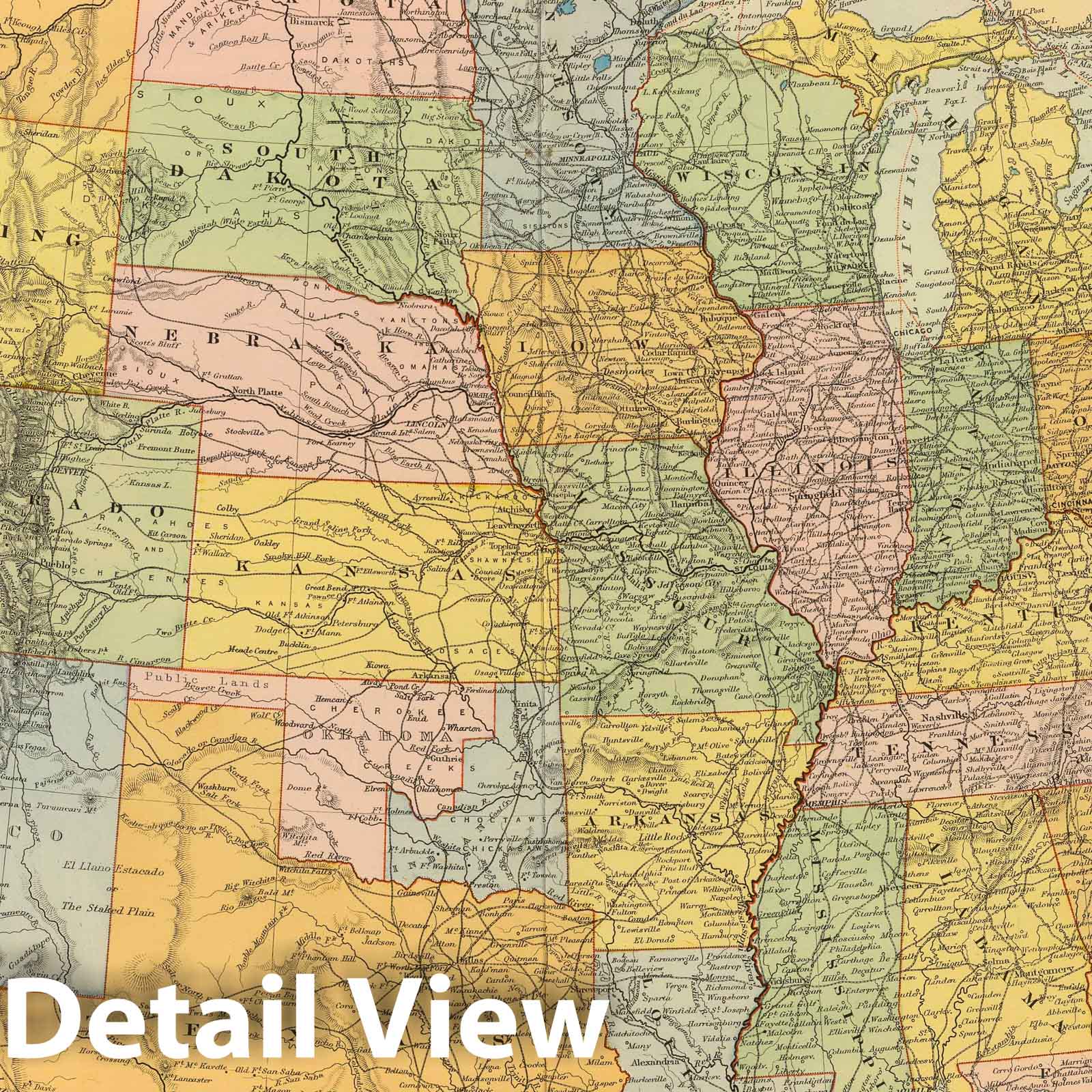 Historic Map : 1901 United States. v2 - Vintage Wall Art