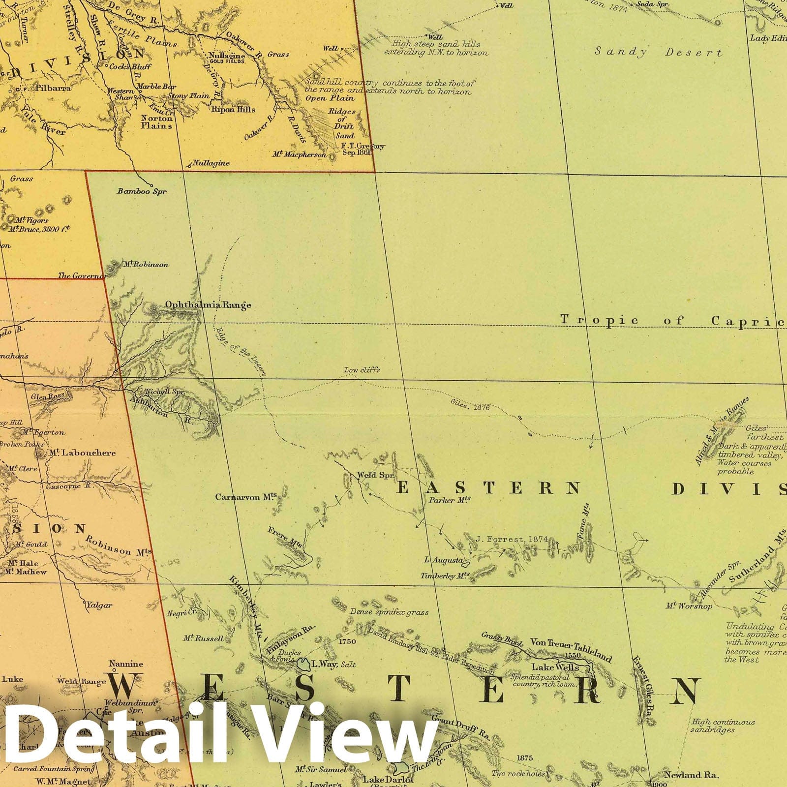 Historic Map : 1901 Western Australia. - Vintage Wall Art