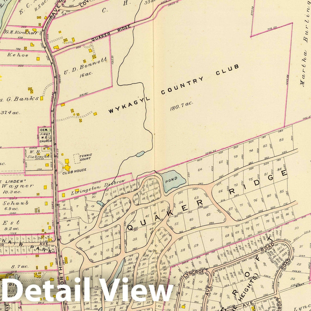 Historic Map : 1910 New Rochelle Ward 3, New York v3 - Vintage Wall Art