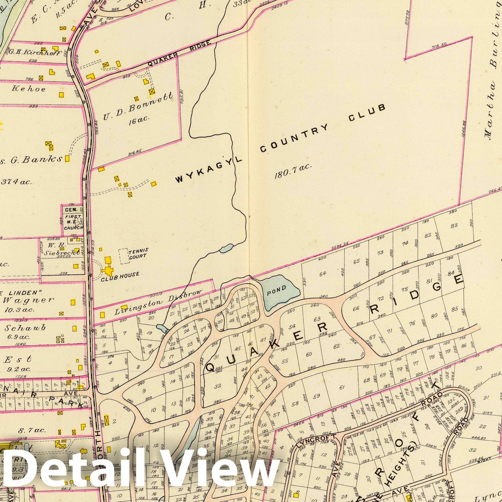 New Rochelle, New York, Ward 3, 1910 - Cadastral Map Print