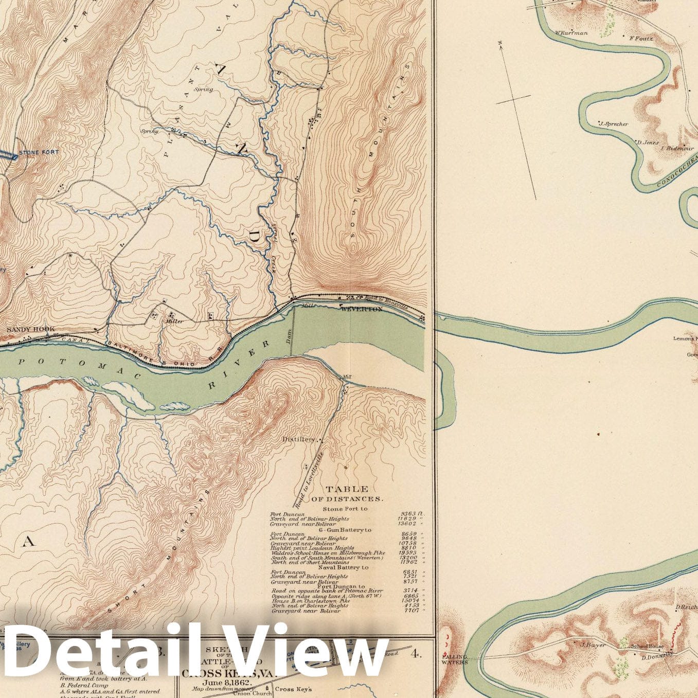 Civil War: Harper's Ferry Military Map, 1895 - Historical Map Print