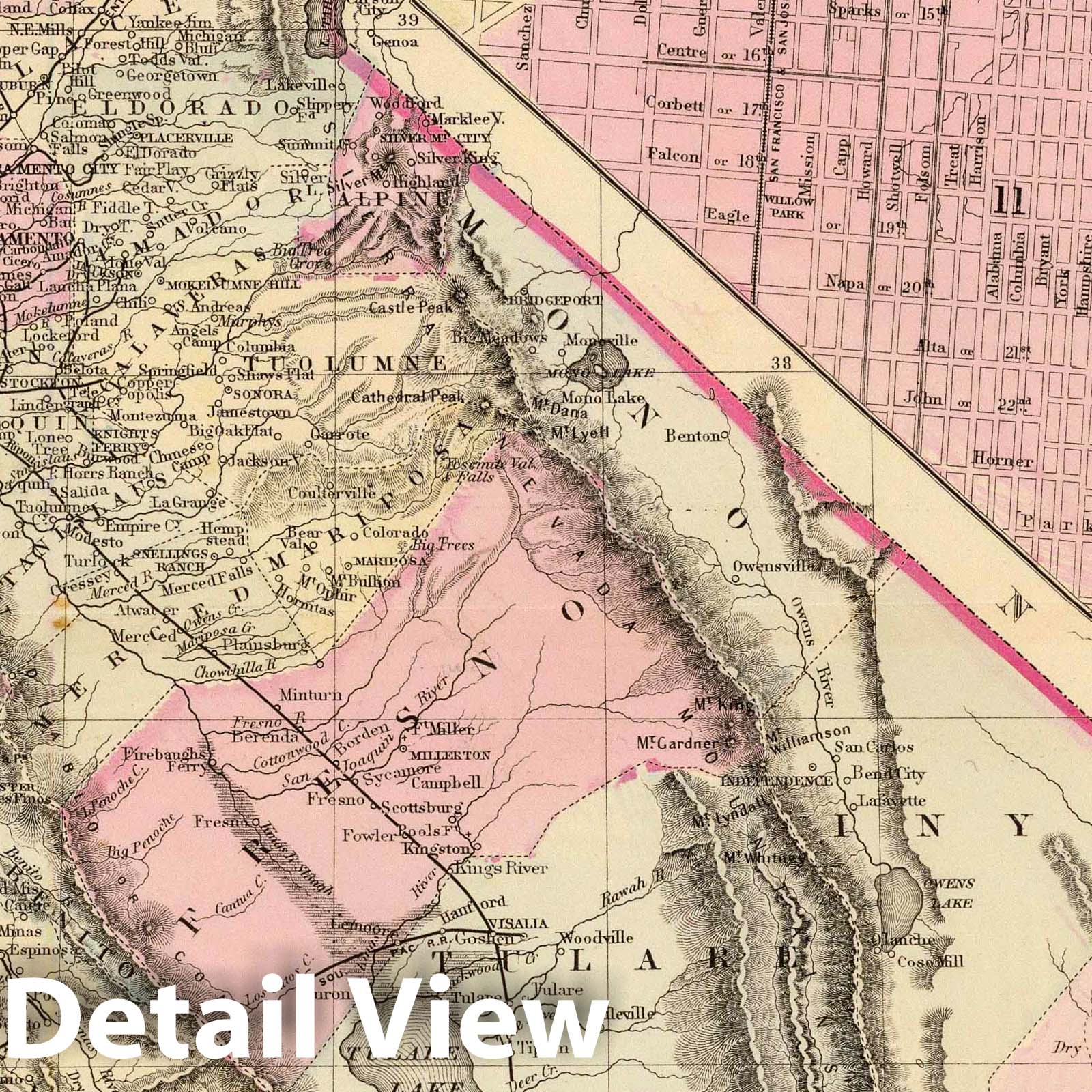 Historic Map : San Francisco (Calif), California, 1880 California, San Francisco. , Vintage Wall Art