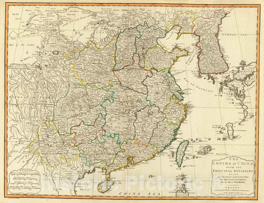 Historic Map : 1794 China. - Vintage Wall Art