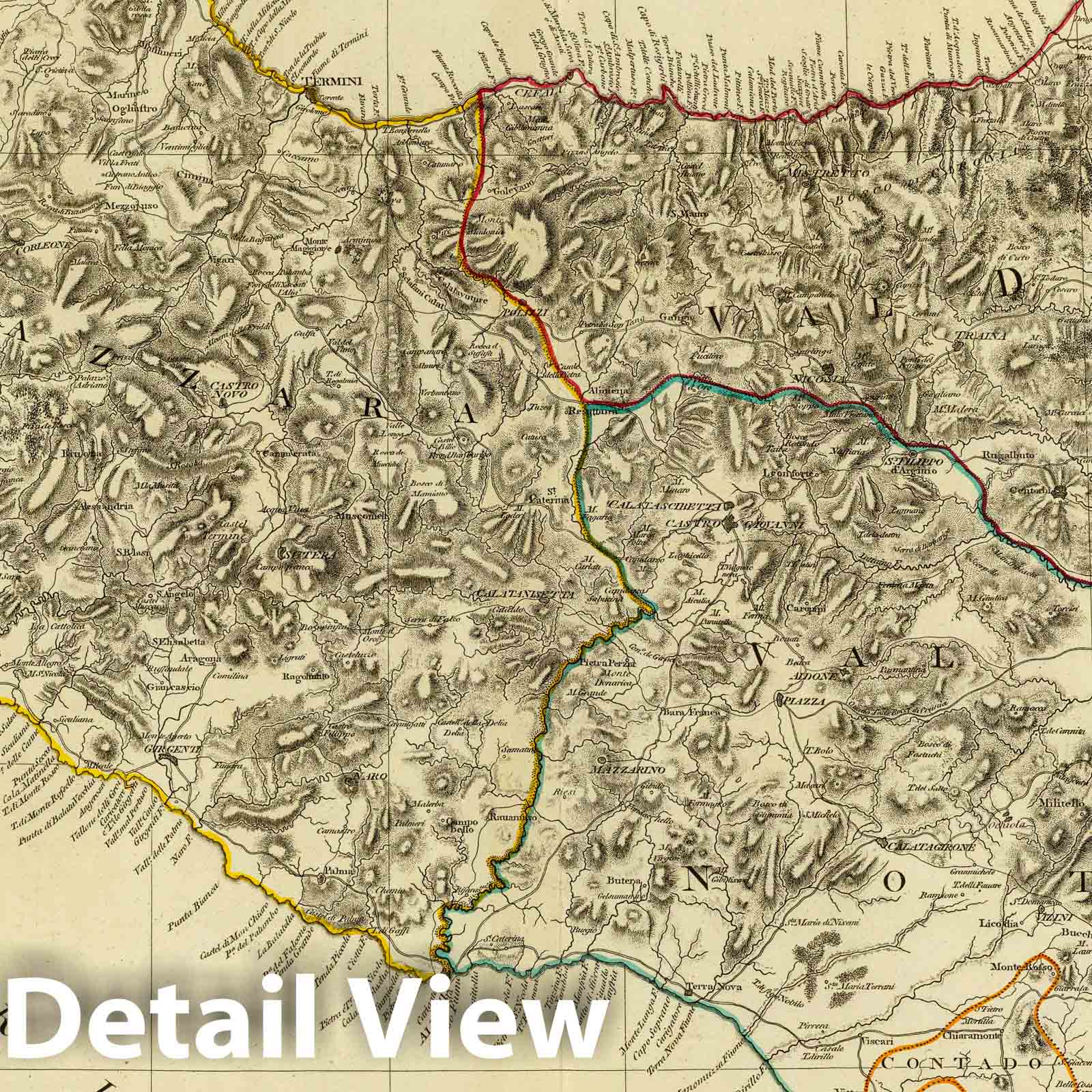 Sicily, 1799 - Historical Map Print