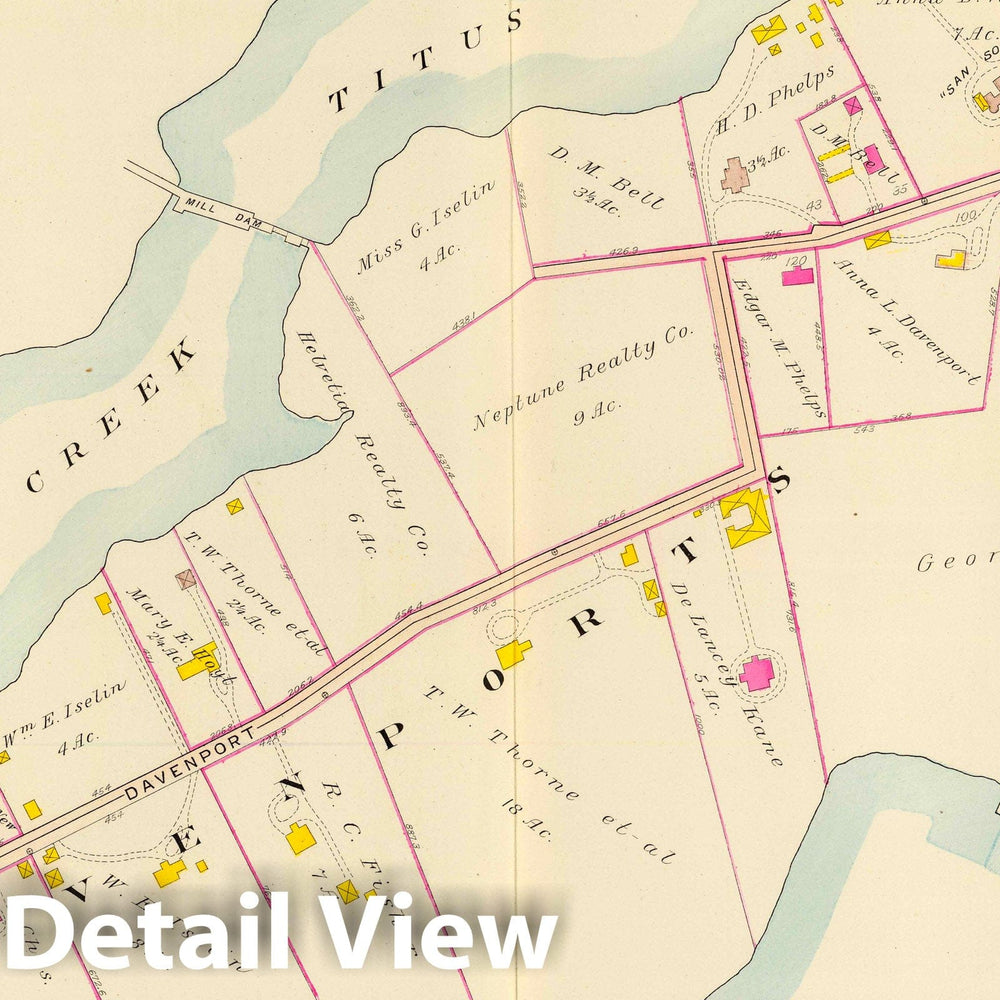 Historic Map : 1910 New Rochelle Ward 1. - Vintage Wall Art