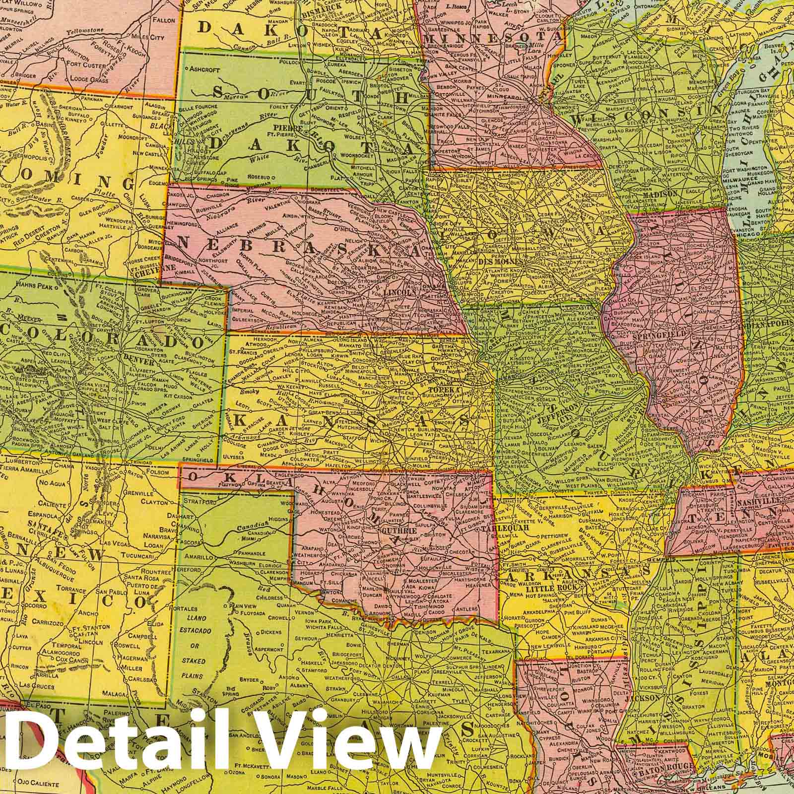 Historic Map : 1909 Map of the United States : Vintage Wall Art