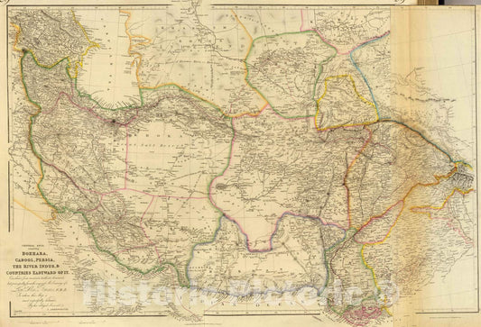 Historic Map : 1834 Central Asia. - Vintage Wall Art