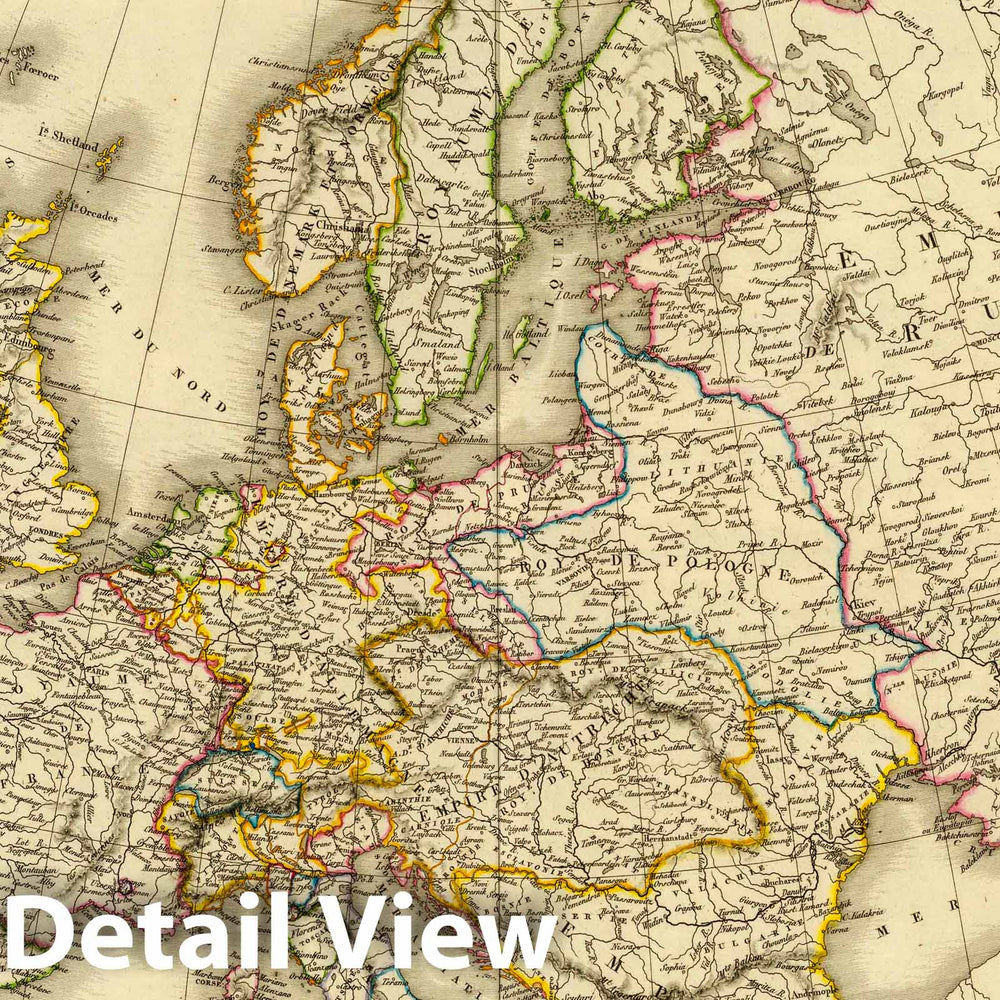 Historic Map : 1826 Europe en 1789. - Vintage Wall Art